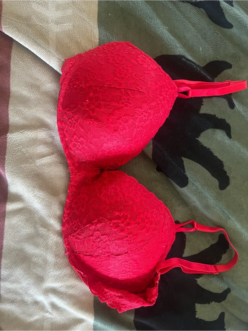 Victoria's Secret Red Lace Push-Up Bra